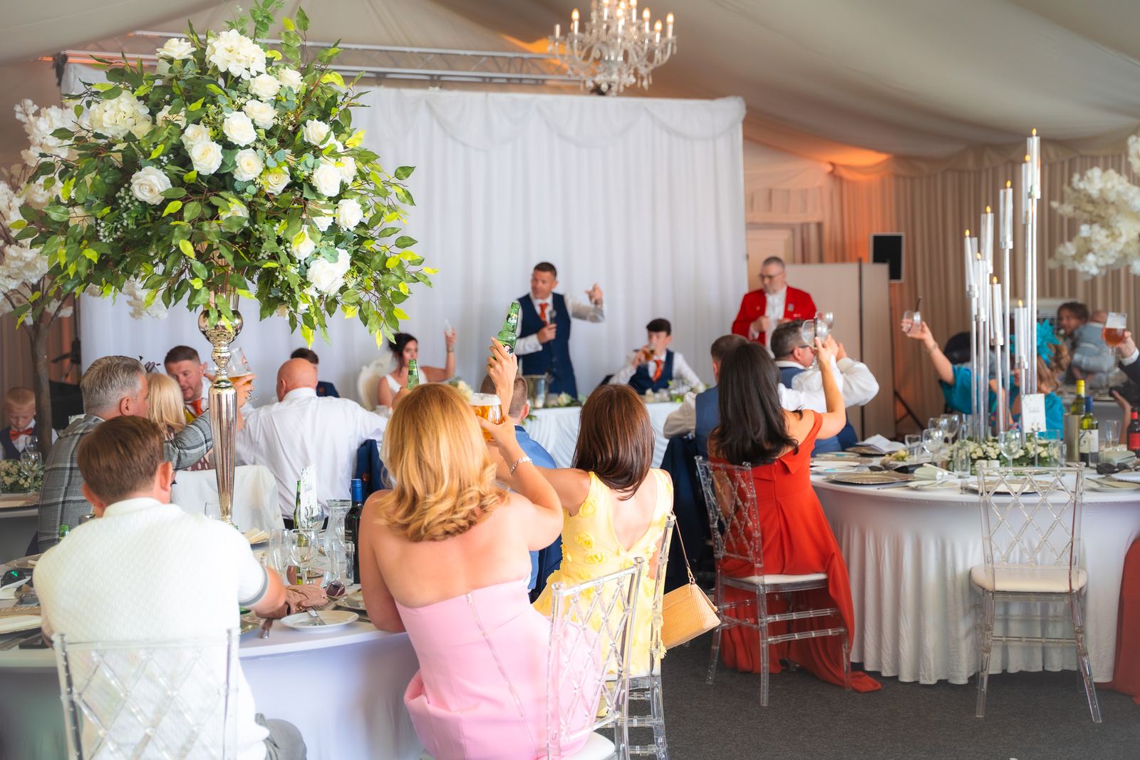 Wedding reception toast